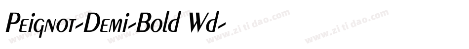 Peignot-Demi-Bold Wd字体转换